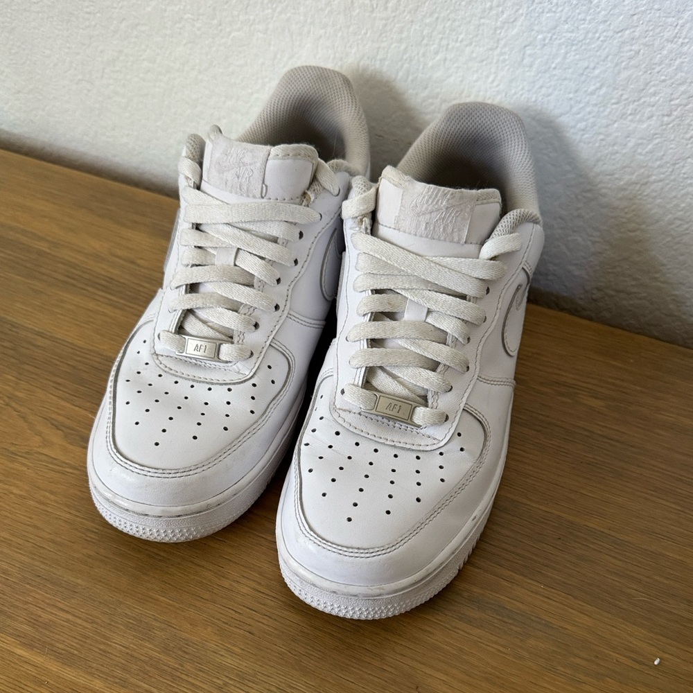 Nike white Air Force One sneakers